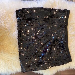 Black sequin skirts